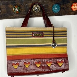 Brighton Leather & Canvas Bag Vintage